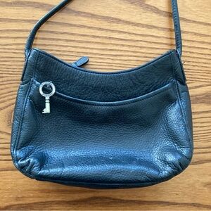 Fossil Black Leather Crossbody Bag
